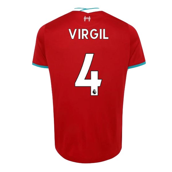 Maglia Liverpool NO.4 Virgil 1ª 2020-2021 Rosso